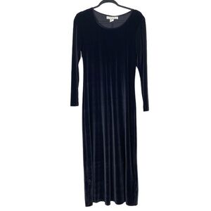 Vintage purple grey velour maxi dress